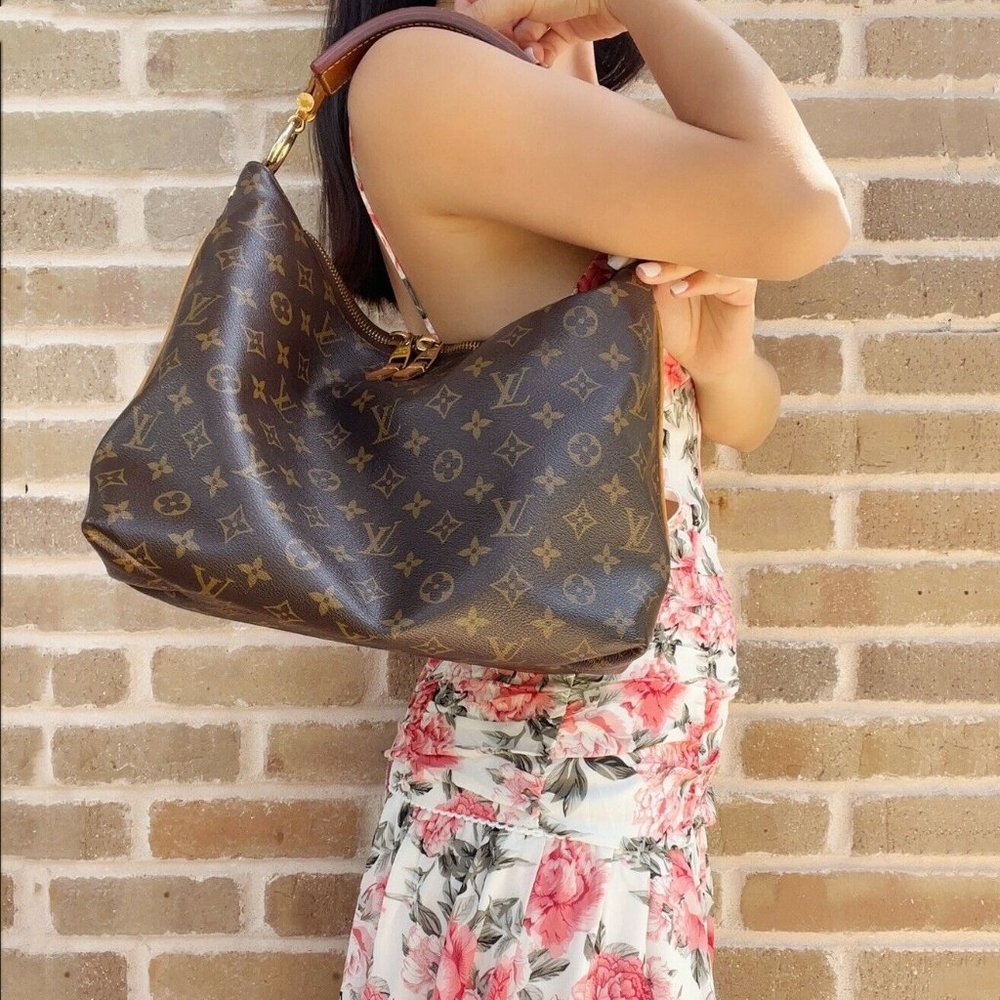 Authentic✅ Louis Vuitton Sully PM Shoulder Bag M40586 Monogram Canvas Brown